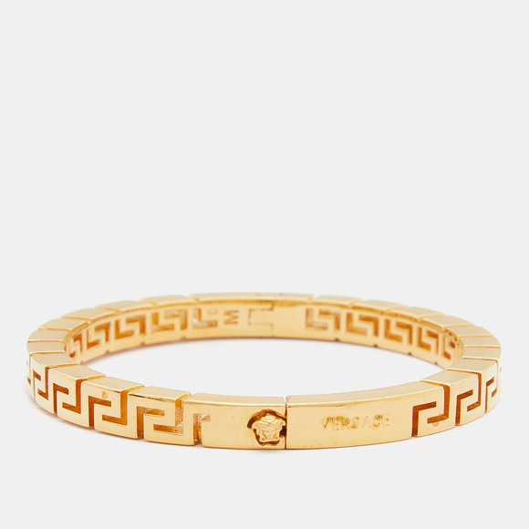 VERSACE Greca Gold Tone Bracelet M - Picture 2 of 7